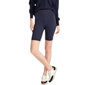 Womens J.Crew Weekend Signature Flex Bike Shorts Blue Nylon Size Small